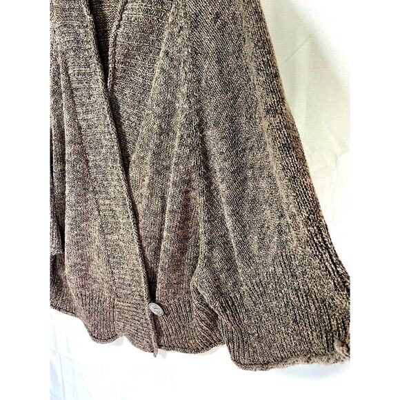 SOFT SURROUNDINGS Knit Poncho Cape Size L/XL Wrap Marled Cozy Lagenlook Hygge - Picture 3 of 12